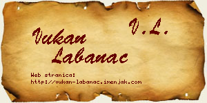 Vukan Labanac vizit kartica